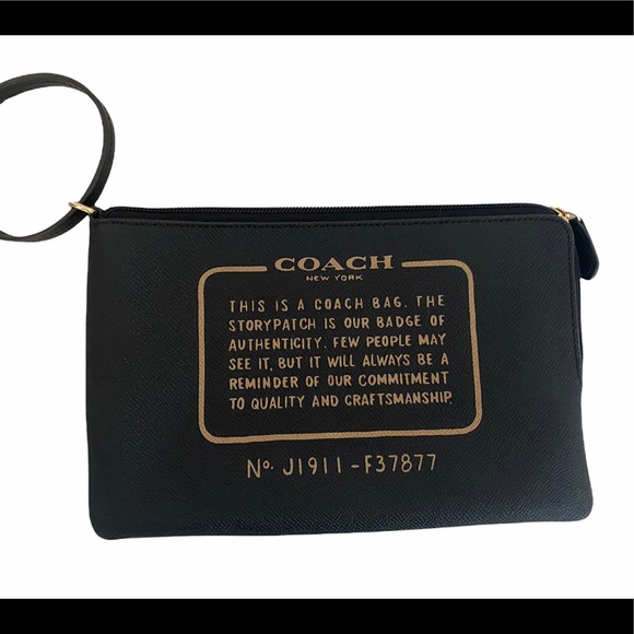 NWOT Black COACH Wristlet Clutch - Picture 10 of 10